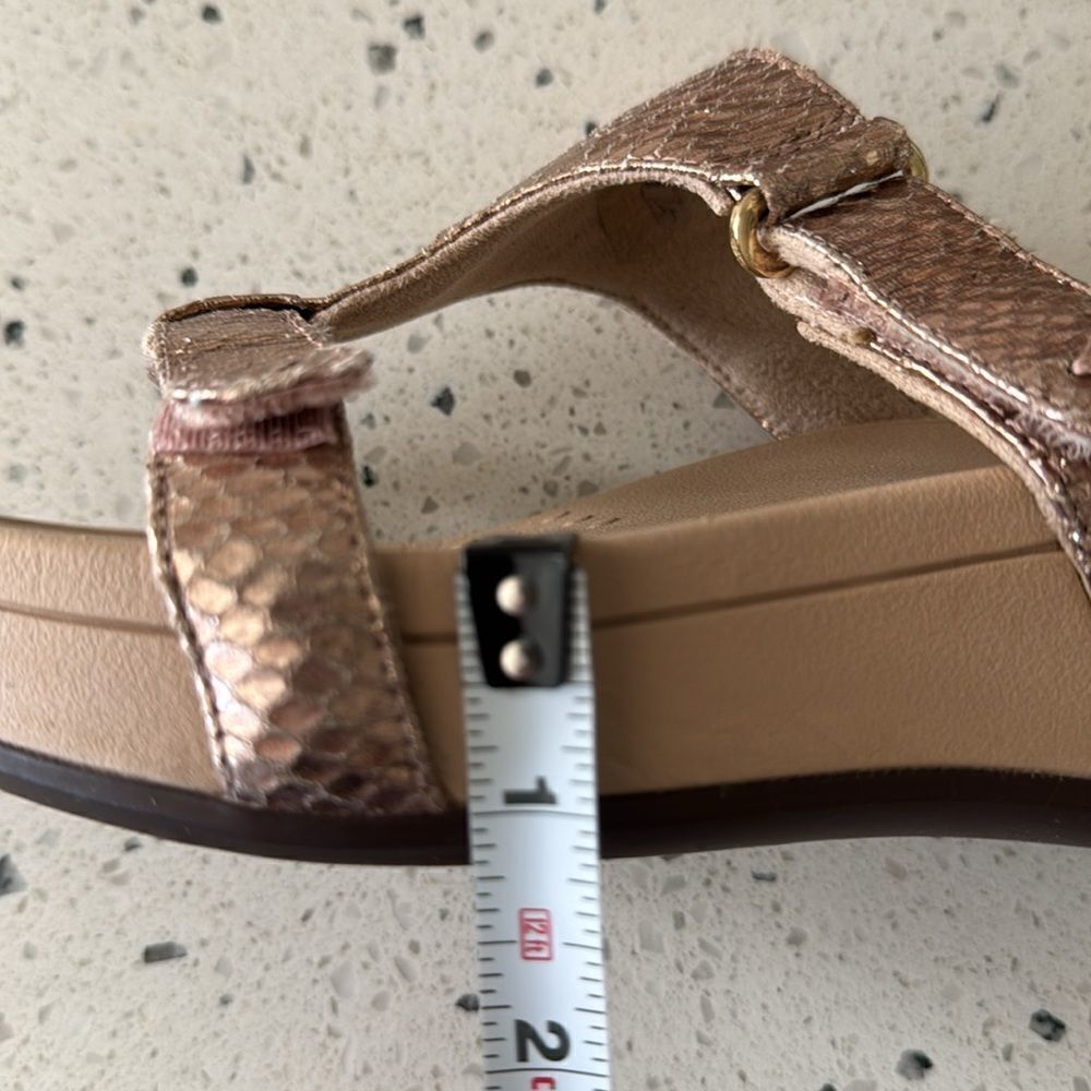 Vionic Ellie Rose Metallic Sandals Slides Snake Print Comfortable Wedges Size 5 - Picture 6 of 12